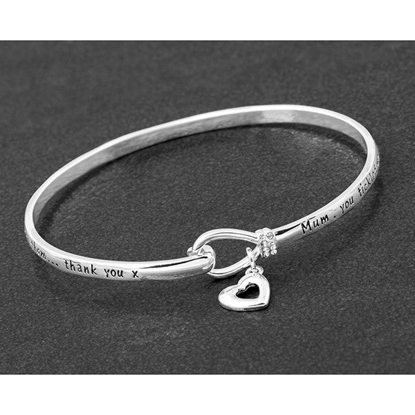 Meaningful Words Silver Plated Bangle Mum