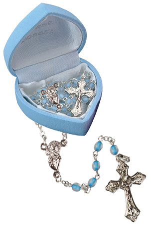 Glass Baby Rosary/Blue (6112/BL)