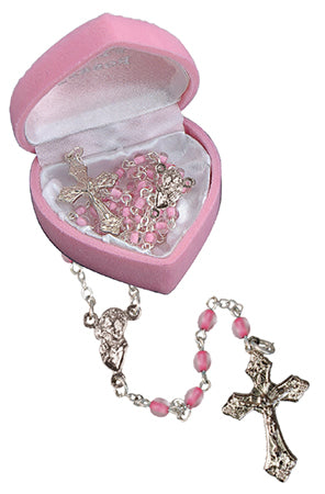 Glass Baby Rosary/Pink (6112/PK)