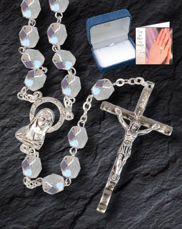Glass Rosary - Crystal (6339/CRY