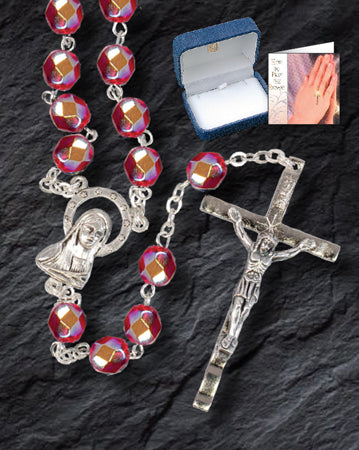 Glass Rosary - Colour: Ruby (6339/RBY)