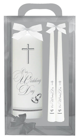 Wedding Candle 8 inch Gift Boxed/Ivory (86617)