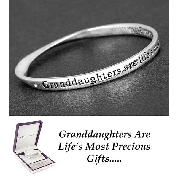 Equilibrium Silver Plated Bangle Granddaughter